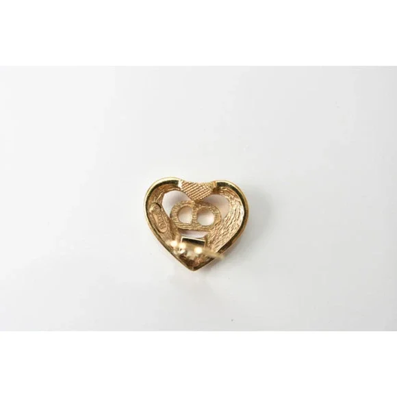 Dior Christian Dior Vintage Heart Motif Earrings Metal Earrings